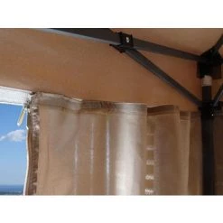 Quick-Star Gazebo Pop-Up 2,5 X 2,5 M Beige Avec Repose-pieds Et 4 Parois Latérales Easy Fastening Avec 2 Fermetures à Glissière -Tente de réception Soldes 22918142 4