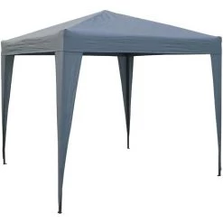 Quick-Star Gazebo Pop-Up 2,5 X 2,5 M Gris Fumé Avec 4 Parois Latérales Easy Fastening Avec 2 Fermetures éclair -Tente de réception Soldes 22918145 3