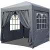 Quick-Star Gazebo Pop-Up 2 X 2 M Gris Fumé Avec 4 Parois Latérales Easy Fastening Avec 2 Fermetures éclair -Tente de réception Soldes 22918151 1