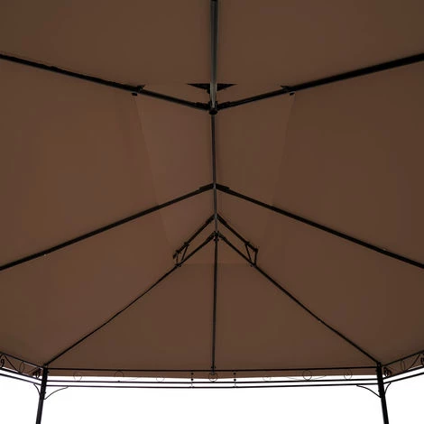 TECTAKE Tonnelle Emine 4 X 3 M - Pergola Jardin, Tonnelle De Jardin, Tente Jardin - Marron 7 TECTAKE Tonnelle Emine 4 X 3 M - Pergola Jardin, Tonnelle De Jardin, Tente Jardin - Marron - Image 5