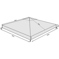 Quick-Star Gazebo Housse De Protection Pour Les Pavillons De Jardin 3x3m Transparent 5 Quick-Star Gazebo Housse De Protection Pour Les Pavillons De Jardin 3x3m Transparent -Tente de réception Soldes 23116349 2