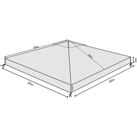 Quick-Star Gazebo Housse De Protection Pour Les Pavillons De Jardin 3x3m Transparent 4 Quick-Star Gazebo Housse De Protection Pour Les Pavillons De Jardin 3x3m Transparent - Image 2