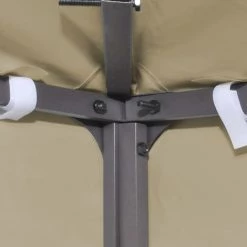 Topdeal Toile Supérieure De Belvédère 2 Niveaux 310 G/m² 4x3 M Taupe -Tente de réception Soldes 23269799 3