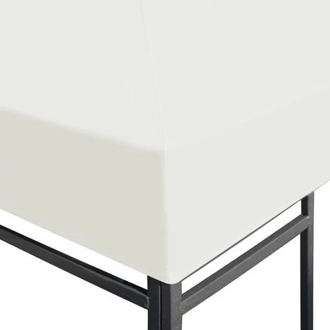 Topdeal Toile Supérieure De Belvédère 310 G / M² 4 X 3 M Blanc Crème 7 Topdeal Toile Supérieure De Belvédère 310 G / M² 4 X 3 M Blanc Crème - Image 5