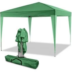 BETTER MAISON Tonelle De Jardin/Tente De Réception Pliante Auvent Avec Sac De Transport 300 X 300 X 260 Cm - Vert - Vert -Tente de réception Soldes 23523696 5