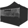 GREADEN Ensemble - Écran Transparent De Protection En PVC 25/32mm + Demi-rideau Inférieur Polyester 220g/m² Revêtement PVC Pour Tente Pliante MEDIUM 32mm 3x4.5m Stand/Buvette/Réception/Marché, 100% Imperméable & Résistante, Protection Supplémentaire Noir - Noir -Tente de réception Soldes 23668399 1