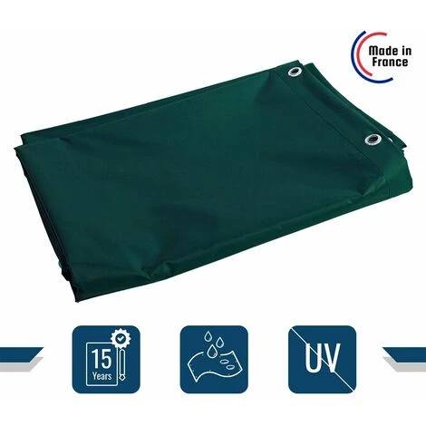 TECPLAST Toile Pergola Verte 2x3 M 900PR - Qualité 15 Ans - Bâche Pergola Ou Tonnelle Idéale Pour Terrasse - Made In France - Verte 4 TECPLAST Toile Pergola Verte 2x3 M 900PR - Qualité 15 Ans - Bâche Pergola Ou Tonnelle Idéale Pour Terrasse - Made In France - Verte - Image 2