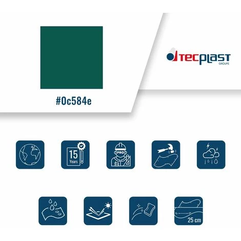 TECPLAST Toile Pergola Verte 2x3 M 900PR - Qualité 15 Ans - Bâche Pergola Ou Tonnelle Idéale Pour Terrasse - Made In France - Verte 5 TECPLAST Toile Pergola Verte 2x3 M 900PR - Qualité 15 Ans - Bâche Pergola Ou Tonnelle Idéale Pour Terrasse - Made In France - Verte - Image 3
