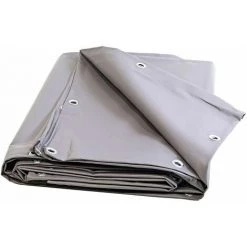 TECPLAST Toile Pergola Grise 2x3 M 900PR - Qualité 15 Ans - Bâche Pergola Ou Tonnelle Idéale Pour Terrasse - Made In France - Grise