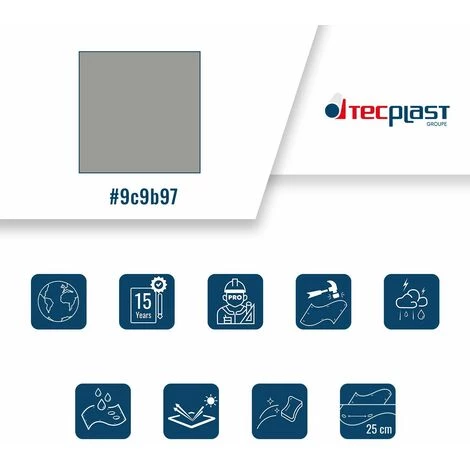 TECPLAST Toile Pergola Grise 2x3 M 900PR - Qualité 15 Ans - Bâche Pergola Ou Tonnelle Idéale Pour Terrasse - Made In France - Grise 5 TECPLAST Toile Pergola Grise 2x3 M 900PR - Qualité 15 Ans - Bâche Pergola Ou Tonnelle Idéale Pour Terrasse - Made In France - Grise – Image 3