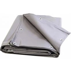 TECPLAST Toile Pergola Grise 2x3 M 680PR - Qualité 10 Ans - Bâche Pergola Ou Tonnelle étanche Pour Terrasse - Made In France - Grise