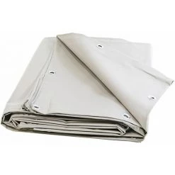 TECPLAST Toile Pergola Blanche 3x5 M 680PR - Qualité 10 Ans - Bâche Pergola Ou Tonnelle étanche Pour Terrasse - Made In France - Blanche