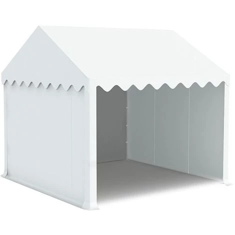 INTEROUGE Tente De Réception En Acier 38 Mm Et PVC 480g/m² œillets Inox Tonnelle Barnum Chapiteau Blanc - 3x3m 5 INTEROUGE Tente De Réception En Acier 38 Mm Et PVC 480g/m² œillets Inox Tonnelle Barnum Chapiteau Blanc - 3x3m – Image 3