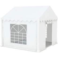 INTEROUGE Tente De Réception En Acier 38 Mm Et PVC 480g/m² œillets Inox Tonnelle Barnum Chapiteau Blanc - 3x3m 9 INTEROUGE Tente De Réception En Acier 38 Mm Et PVC 480g/m² œillets Inox Tonnelle Barnum Chapiteau Blanc - 3x3m -Tente de réception Soldes 23725434 4