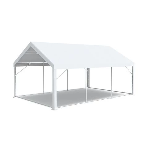INTEROUGE Tente De Réception Tonnelle En Acier 50mm Et Bâches PVC 500g/m² œillets Inox Chapiteau Barnum Tonnelle Blanc - 4x6m 5 INTEROUGE Tente De Réception Tonnelle En Acier 50mm Et Bâches PVC 500g/m² œillets Inox Chapiteau Barnum Tonnelle Blanc - 4x6m - Image 3