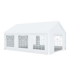 INTEROUGE Tente De Réception Tonnelle En Acier 50mm Et Bâches PVC 500g/m² œillets Inox Chapiteau Barnum Tonnelle Blanc - 4x6m 10 INTEROUGE Tente De Réception Tonnelle En Acier 50mm Et Bâches PVC 500g/m² œillets Inox Chapiteau Barnum Tonnelle Blanc - 4x6m -Tente de réception Soldes 23725436 4