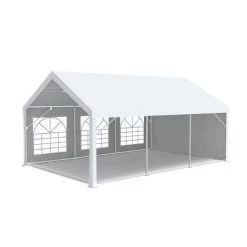 INTEROUGE Tente De Réception Tonnelle En Acier 50mm Et Bâches PVC 500g/m² œillets Inox Chapiteau Barnum Tonnelle Blanc - 4x6m 11 INTEROUGE Tente De Réception Tonnelle En Acier 50mm Et Bâches PVC 500g/m² œillets Inox Chapiteau Barnum Tonnelle Blanc - 4x6m -Tente de réception Soldes 23725436 5
