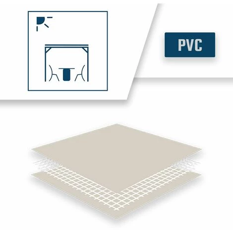 TECPLAST Toile Pergola Ivoire 2,5x3 M 680PR - Qualité 10 Ans - Bâche Pergola Ou Tonnelle étanche Pour Terrasse - Made In France - Ivoire 6 TECPLAST Toile Pergola Ivoire 2,5x3 M 680PR - Qualité 10 Ans - Bâche Pergola Ou Tonnelle étanche Pour Terrasse - Made In France - Ivoire - Image 4