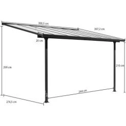 Habrita Toit Terrasse Aluminium 9,21 M² -Tente de réception Soldes 2391817 3