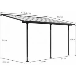 Habrita Toit Terrasse Aluminium 12,83 M² -Tente de réception Soldes 2391818 3