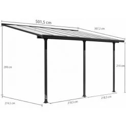 Habrita Toit Terrasse ALUMINIUM - 15,38 M² -Tente de réception Soldes 2391819 3