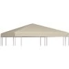 YOUTHUP Couverture De Toit De Belvédère 310 G / M2 3x3 M Beige - Beige -Tente de réception Soldes 24553320 1