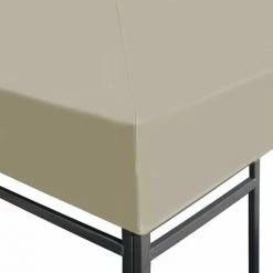 YOUTHUP Couverture De Toit De Belvédère 310 G / M2 3x3 M Beige - Beige -Tente de réception Soldes 24553320 3