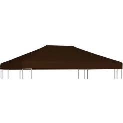 YOUTHUP Toile Supérieure De Gazebo 310 G/m2 3x4 M Marron - Brun