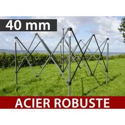DANCOVER Tente Pliante Chapiteau Pliable Tonnelle Pliante Barnum Pliant FleXtents Steel 3x3m Blanc, Incl. 4 Rideaux Decoratifs - Blanc 8 DANCOVER Tente Pliante Chapiteau Pliable Tonnelle Pliante Barnum Pliant FleXtents Steel 3x3m Blanc, Incl. 4 Rideaux Decoratifs - Blanc -Tente de réception Soldes 24626466 2