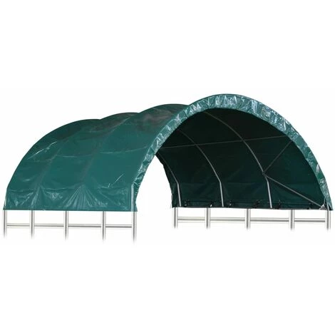 VidaXL Tente Pour Bétail PVC 3,7x3,7 M Vert - Vert 4 VidaXL Tente Pour Bétail PVC 3,7x3,7 M Vert - Vert - Image 2