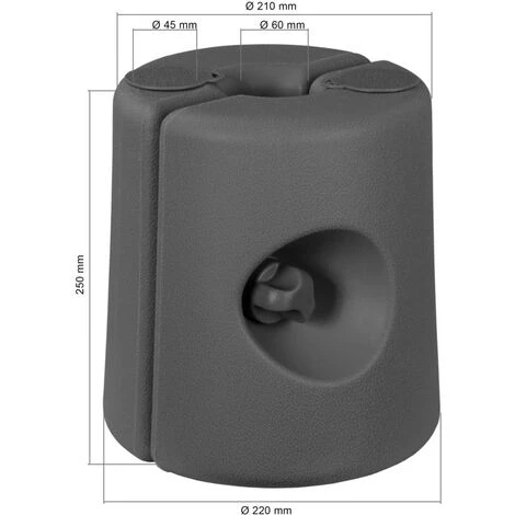 INSTENT® Set De 4 Pieds Pour Tonnelle Avec Diamètre Rond 20-40mm, Gris 7 INSTENT® Set De 4 Pieds Pour Tonnelle Avec Diamètre Rond 20-40mm, Gris - Image 5