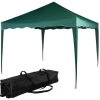INSTENT® Structure De Tonnelle Pliante 3x3m Acier BASIC, Couleur Vert, Avec Sac De Transport à Roulettes -Tente de réception Soldes 24975310 1