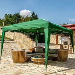 INSTENT® Structure De Tonnelle Pliante 3x3m Acier BASIC, Couleur Vert, Avec Sac De Transport à Roulettes 9 INSTENT® Structure De Tonnelle Pliante 3x3m Acier BASIC, Couleur Vert, Avec Sac De Transport à Roulettes -Tente de réception Soldes 24975310 3