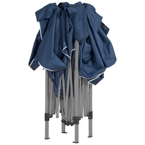 INSTENT® Tonnelle Pliante + 4 Panneaux, 3x3m Acier BASIC Couleur Bleu, Avec Sac De Transport à Roulettes 4 INSTENT® Tonnelle Pliante + 4 Panneaux, 3x3m Acier BASIC Couleur Bleu, Avec Sac De Transport à Roulettes – Image 2