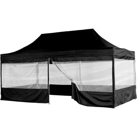 INSTENT® "Pro" Tonnelle Pliante 3x6m + Panneaux Latéraux Avec Fenêtres Panoramiques XXL, Pavillon De Jardin En Aluminium, Coloris Au Choix - Couleur : Noir - Poids : 3x6m + 4 Côtés - Taille : 3x6m + 4 Côtés - Noir 3 INSTENT® "Pro" Tonnelle Pliante 3x6m + Panneaux Latéraux Avec Fenêtres Panoramiques XXL, Pavillon De Jardin En Aluminium, Coloris Au Choix - Couleur : Noir - Poids : 3x6m + 4 Côtés - Taille : 3x6m + 4 Côtés - Noir