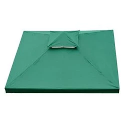 HOMCOM Toile De Rechange Pour Pavillon Tonnelle Tente 3 X 3 M Vert Foncé - Vert -Tente de réception Soldes 25006881 5