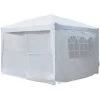 Outsunny Tonnelle Barnum Tente De Réception Pliante 3 X 3 X 2,55 M Avec Fenêtres + Sac De Transport Blanc -Tente de réception Soldes 25007565 1