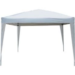 Outsunny Tonnelle Barnum Tente De Réception Pliante 3 X 3 X 2,55 M Avec Fenêtres + Sac De Transport Blanc -Tente de réception Soldes 25007565 5