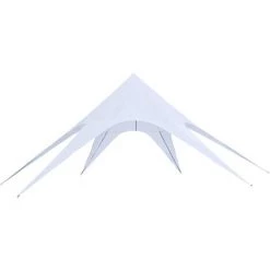 Outsunny Tente De Jardin XXL En étoile Bâche Anti-pluie Voile D'ombrage Toile De Camping 10L X 10l X 4H M Polyester Haute Densité 210D Imperméable Blanc
