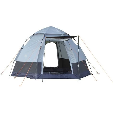 Outsunny Tente Pop Up Montage Instantané - Tente De Camping 3-4 Pers. - 2 Grandes Portes - Dim. 2,6L X 2,6l X 1,5H M Fibre Verre Polyester Oxford Noir Gris 3 Outsunny Tente Pop Up Montage Instantané - Tente De Camping 3-4 Pers. - 2 Grandes Portes - Dim. 2,6L X 2,6l X 1,5H M Fibre Verre Polyester Oxford Noir Gris