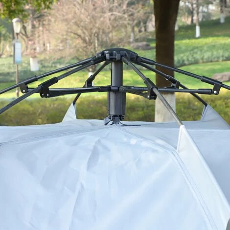 Outsunny Tente Pop Up Montage Instantané - Tente De Camping 3-4 Pers. - 2 Grandes Portes - Dim. 2,6L X 2,6l X 1,5H M Fibre Verre Polyester Oxford Noir Gris 7 Outsunny Tente Pop Up Montage Instantané - Tente De Camping 3-4 Pers. - 2 Grandes Portes - Dim. 2,6L X 2,6l X 1,5H M Fibre Verre Polyester Oxford Noir Gris - Image 5