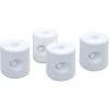 Outsunny Lot De 4 Poids De Lestage Cylindrique Pour Tonnelle Barnum Tente Dim. Ø 22 / Ø 24 X 25H Cm Polyéthylène Blanc - Blanc -Tente de réception Soldes 25009008 1