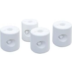 Outsunny Lot De 4 Poids De Lestage Cylindrique Pour Tonnelle Barnum Tente Dim. Ø 22 / Ø 24 X 25H Cm Polyéthylène Blanc - Blanc
