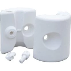 Outsunny Lot De 4 Poids De Lestage Cylindrique Pour Tonnelle Barnum Tente Dim. Ø 22 / Ø 24 X 25H Cm Polyéthylène Blanc - Blanc -Tente de réception Soldes 25009008 4