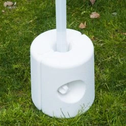 Outsunny Lot De 4 Poids De Lestage Cylindrique Pour Tonnelle Barnum Tente Dim. Ø 22 / Ø 24 X 25H Cm Polyéthylène Blanc - Blanc -Tente de réception Soldes 25009008 5