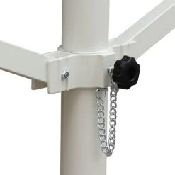 Outsunny Store Double Pente Manuel Rétractable Inclinaison Réglable Acier époxy Blanc Polyester Imperméabilisé Anti-UV Gris Dim. 4,50L X 3,40l X 2,55H M - Gris -Tente de réception Soldes 25009020 5