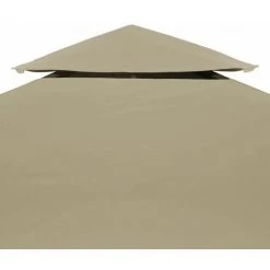 Hommoo Toile Superieure De Belvedere 2 Niveaux 310 G/m² 4x3 M Taupe HDV28948 -Tente de réception Soldes 25141763 4