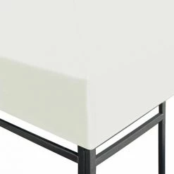 Hommoo Toile Superieure De Belvedere 310 G / M² 4 X 3 M Blanc Creme HDV28968 -Tente de réception Soldes 25141801 5