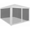 Hommoo Tente De Reception Pliable Avec 4 Parois En Maille 4 X 3 M HDV29261 -Tente de réception Soldes 25141964 1
