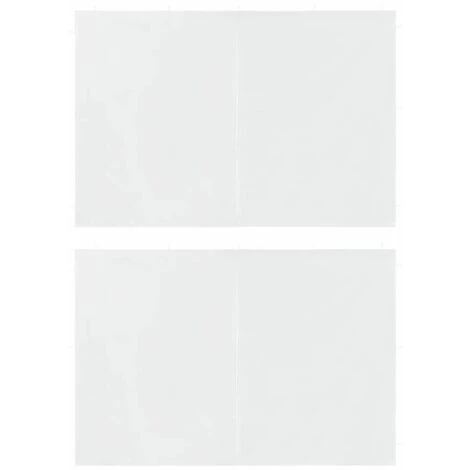 Hommoo Parois De Tente De Reception 2 Pcs Et Hommooeture Eclair PE Blanc HDV29266 3 Hommoo Parois De Tente De Reception 2 Pcs Et Hommooeture Eclair PE Blanc HDV29266